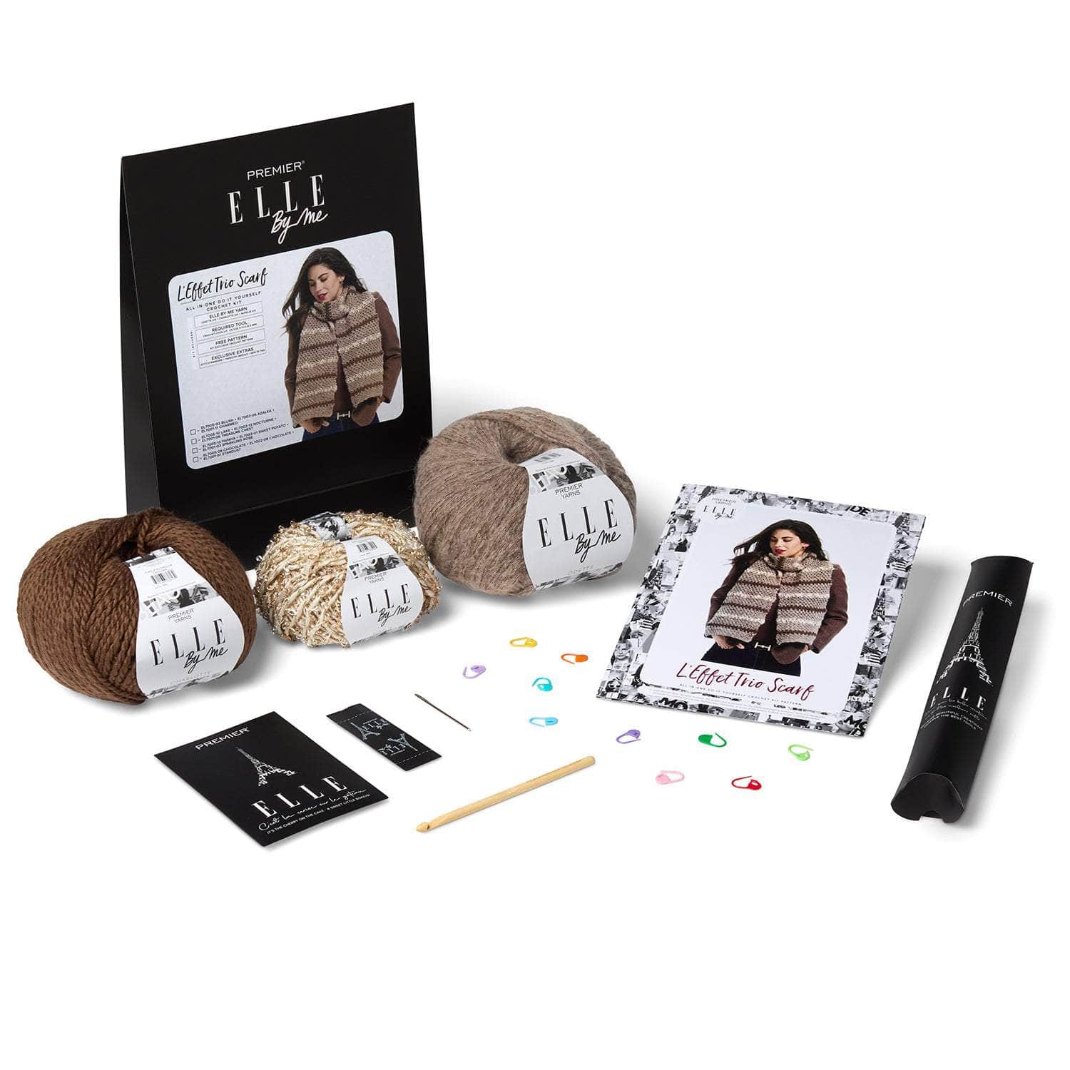 ELLE by Me L'Effet Trio Scarf Crochet Kit - Image 7