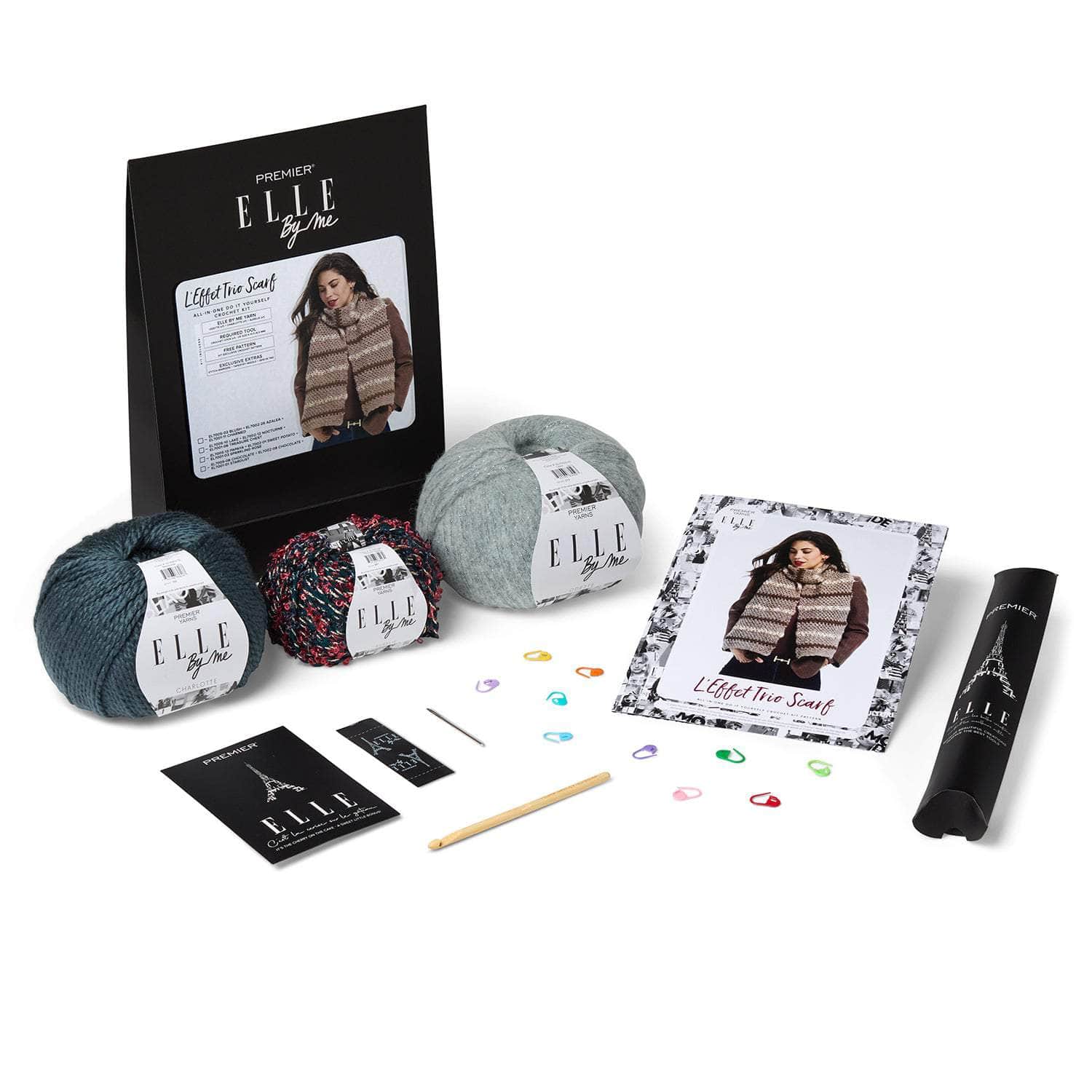 ELLE by Me L'Effet Trio Scarf Crochet Kit - Image 8