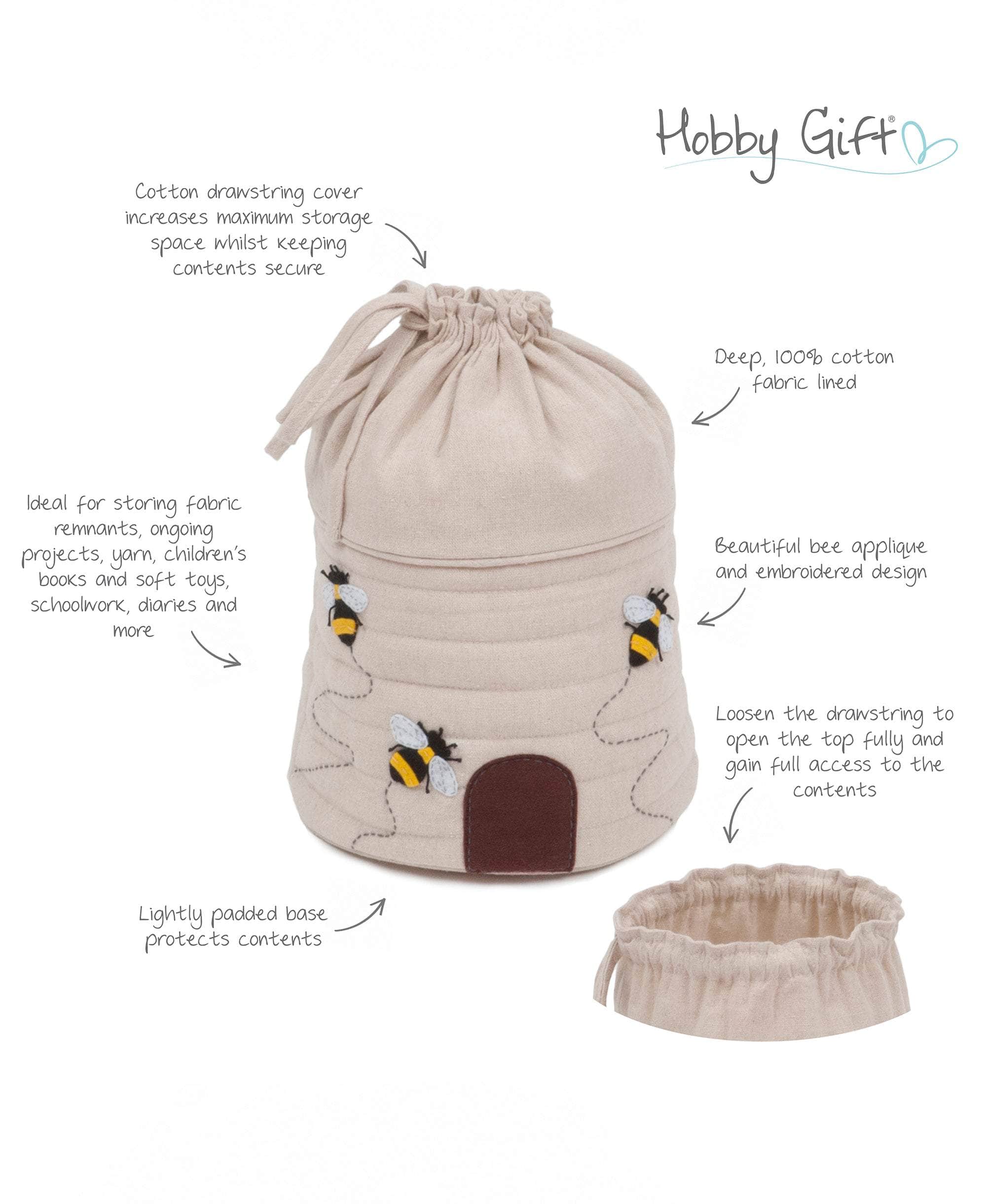 Beehive Drawstring Craft Bag - Image 2